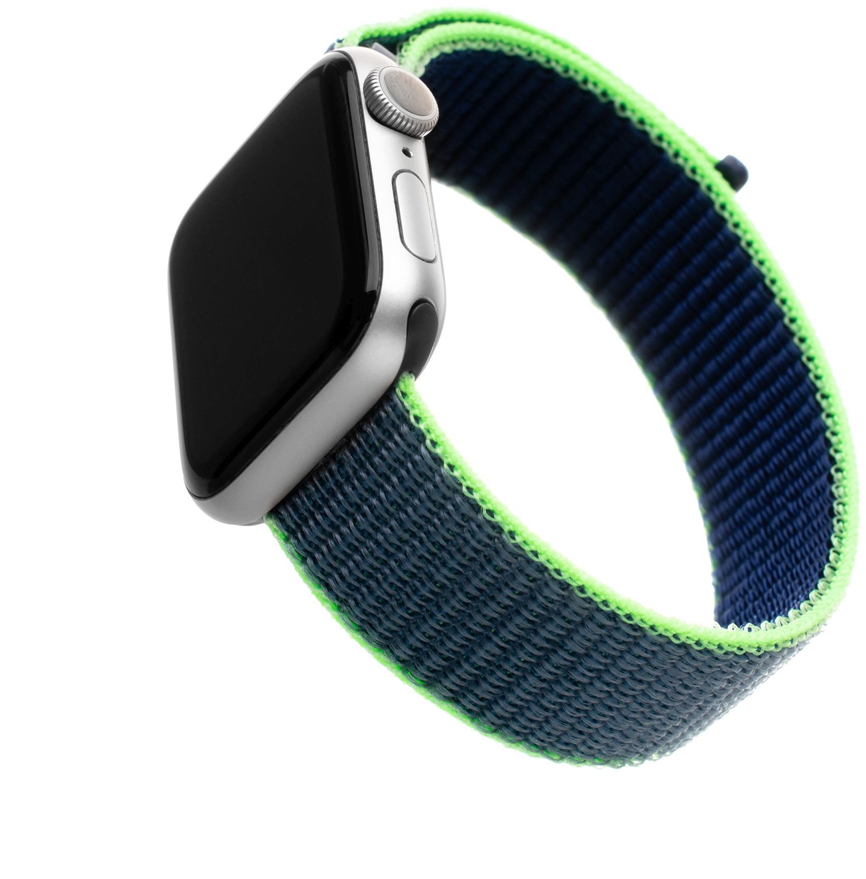FIXED Nylon Strap Apple Watch 42/44/45/Ultra 49mm - neonkék