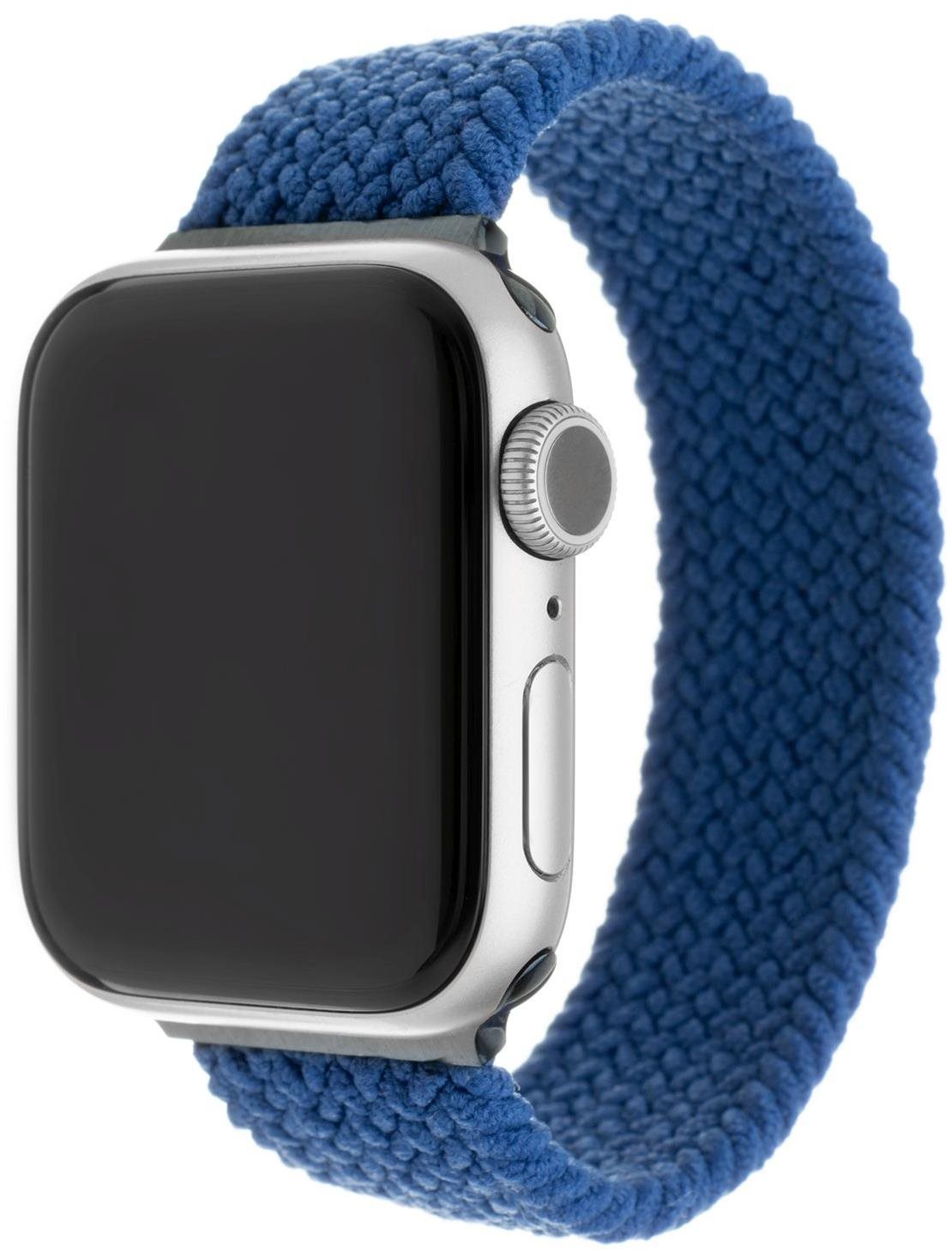 FIXED Elastic Nylon Strap Apple Watch 42/44/45/Ultra 49mm méret S - kék