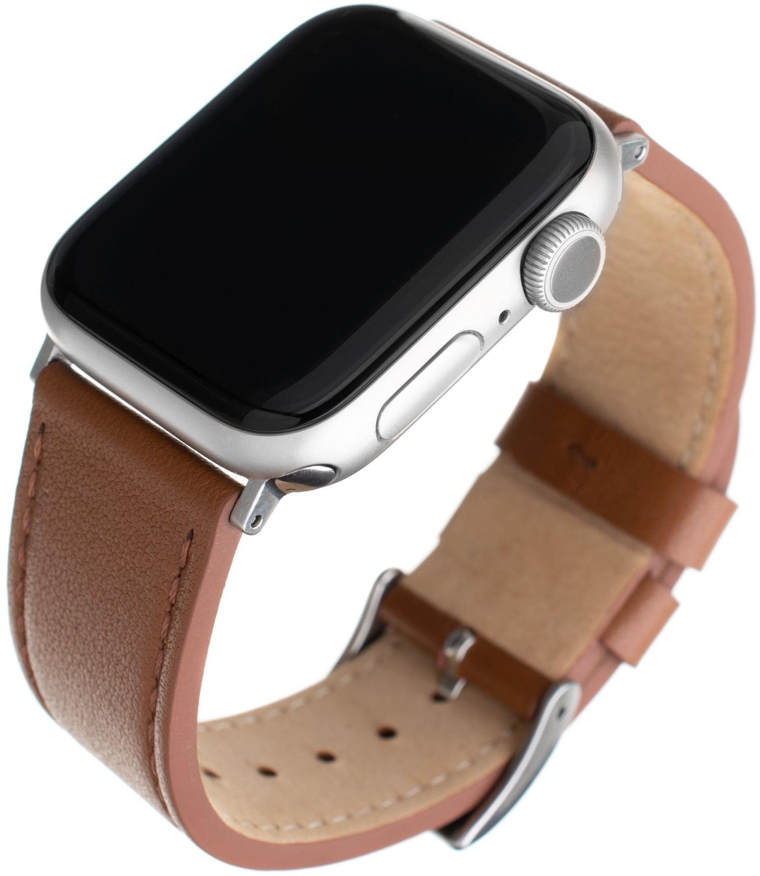FIXED Leather Strap Apple Watch 42/44/45/Ultra 49mm - barna