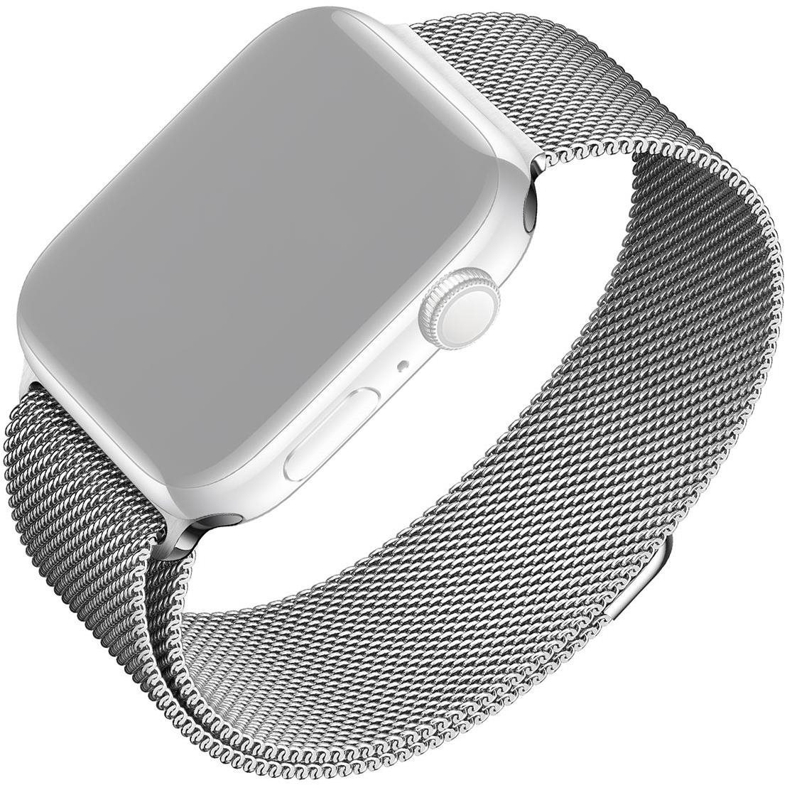 FIXED Mesh Strap Apple Watch 42/44/45/Ultra 49mm - ezüstszínű
