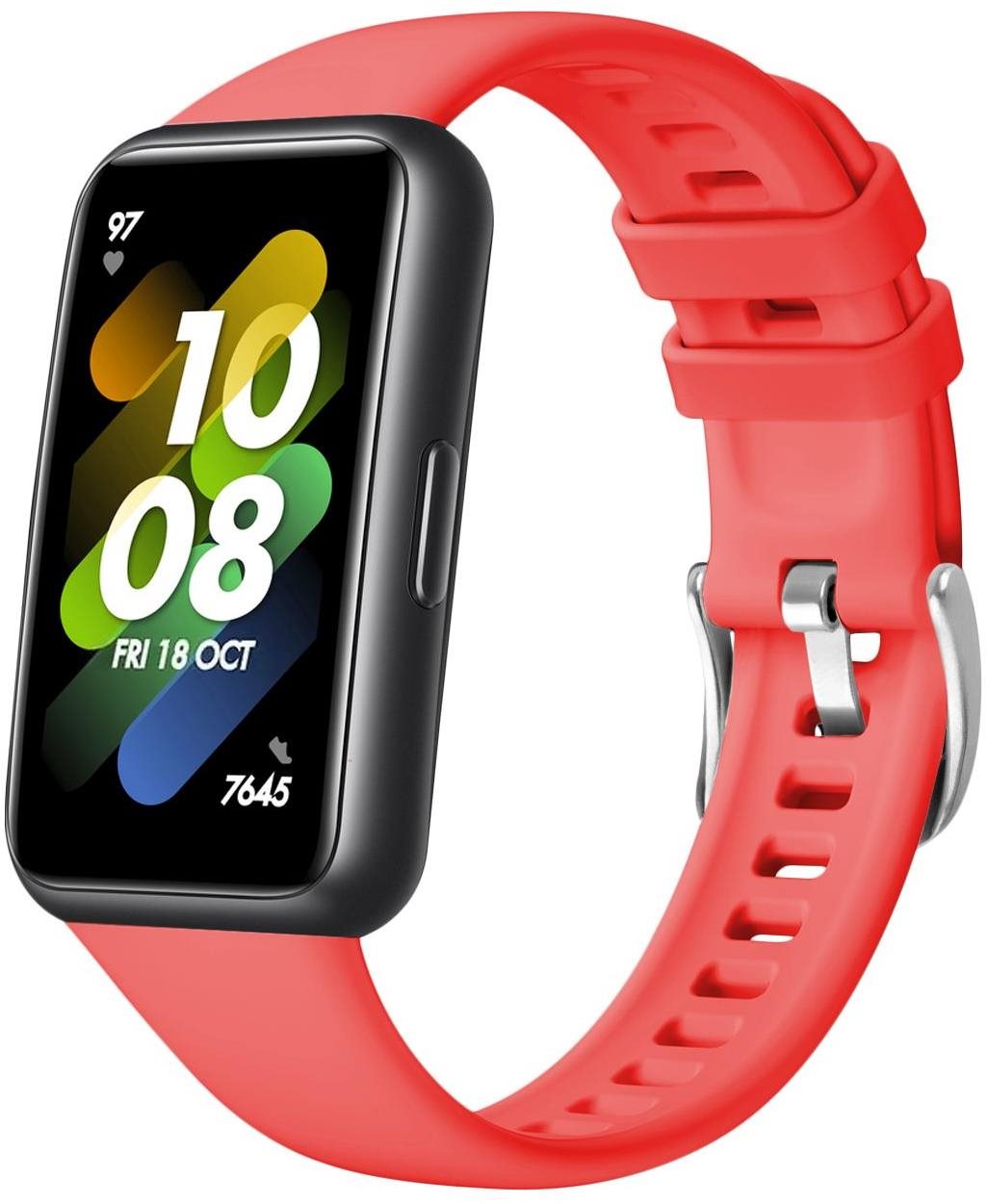 FIXED Silicone Strap Huawei Band 7 - piros
