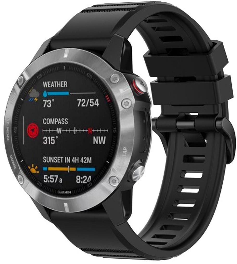 FIXED Silicone Strap Garmin QuickFit 22 mm - fekete
