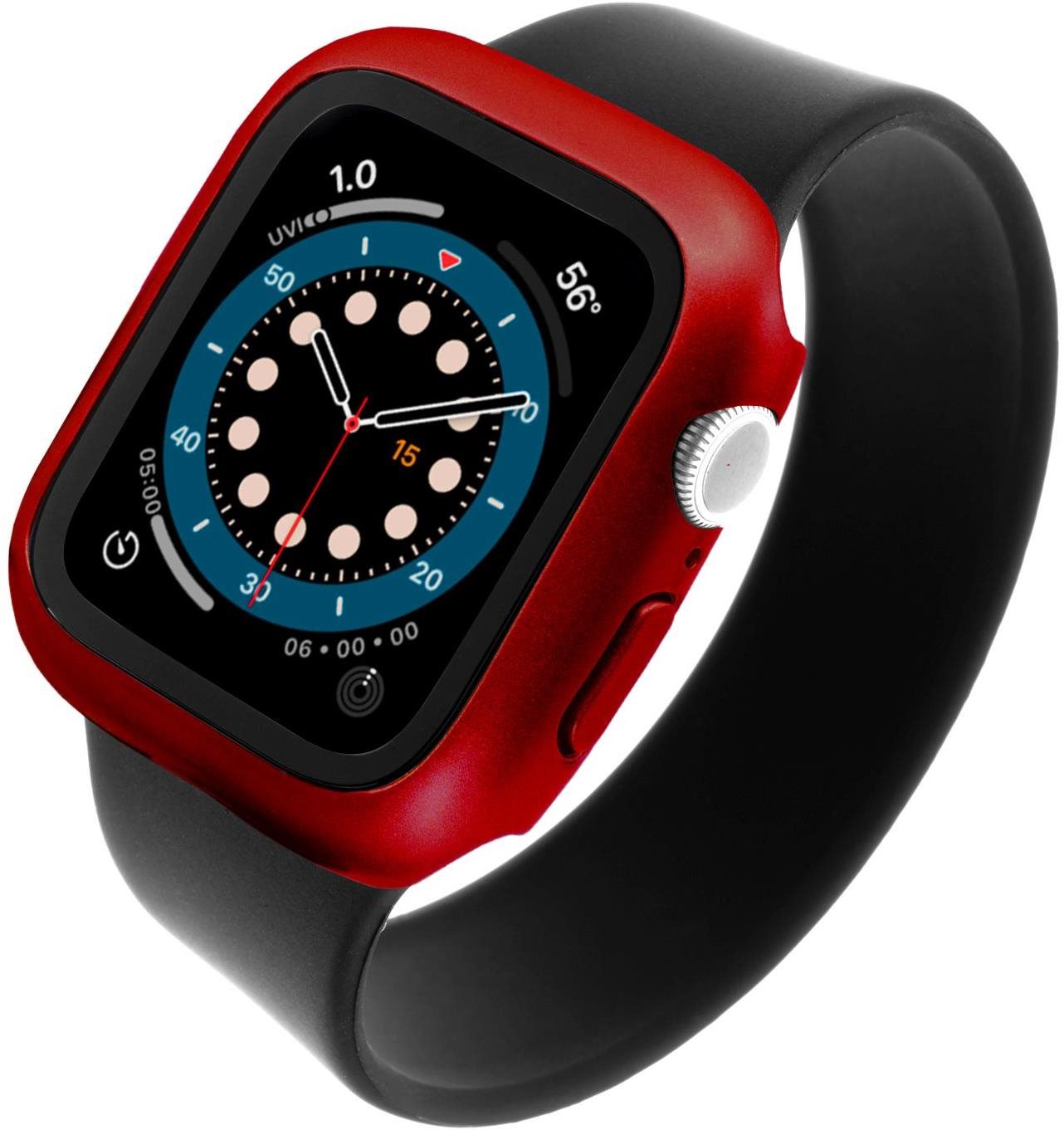 FIXED Pure+ edzett üveggel a 44 mm-es Apple Watch okosórához - piros