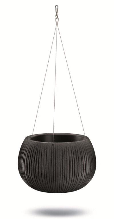 PROSPERPLAST Beton Bowl WS függő, fekete 37 cm