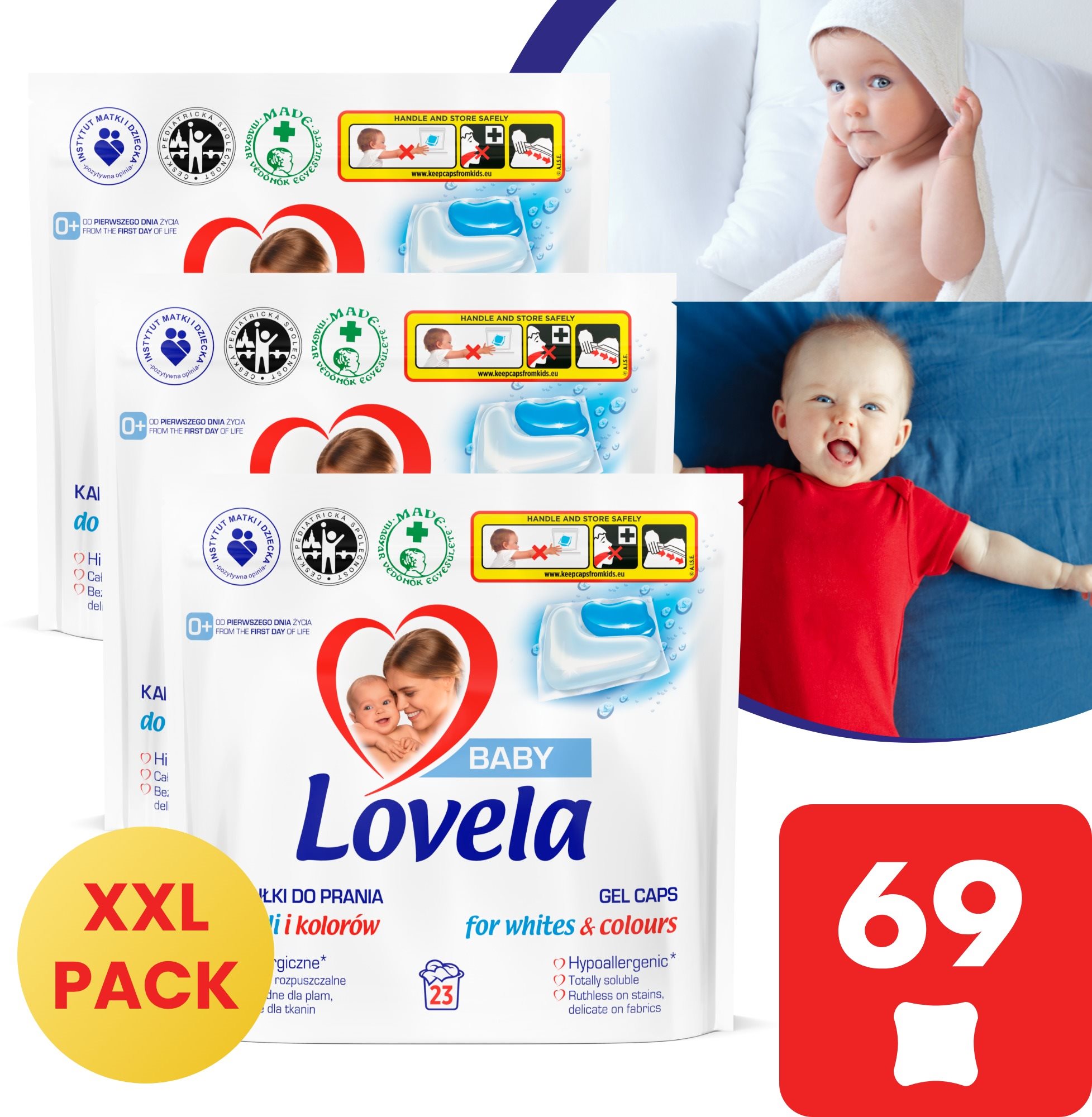 LOVELA Baby mosógél kapszula 3 × 23 db