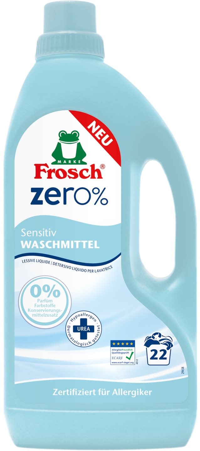 Frosch EKO ZERO Bőrkímélő folyékony mosószer, 1,5 l
