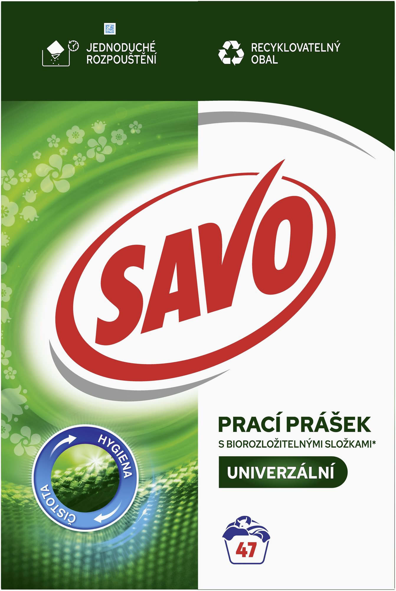 SAVO Univerzális mosópor 3,29 kg (47 mosás)