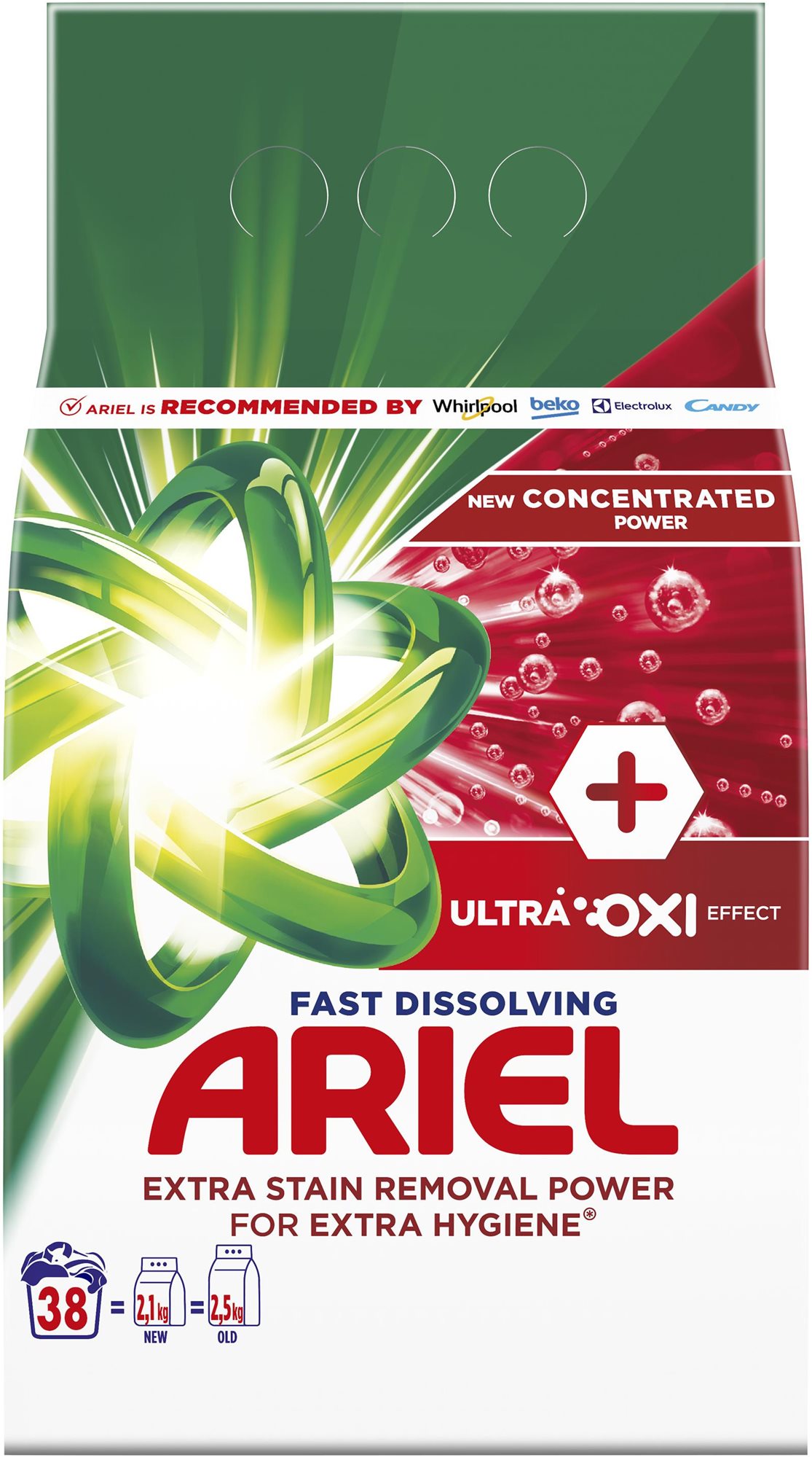 ARIEL Oxi 2,1 kg (38 mosás)