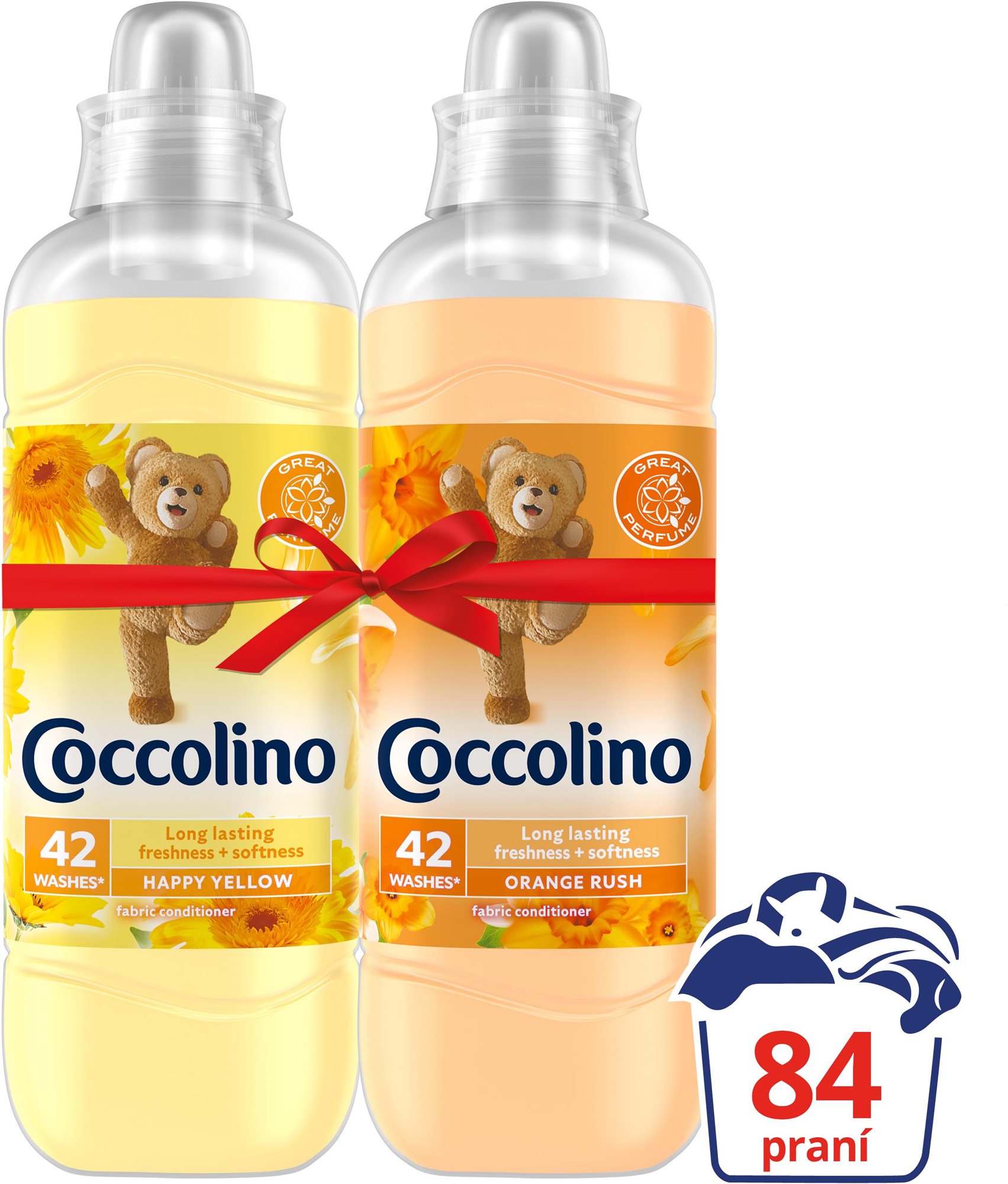 COCCOLINO Orange Rush & Happy Yellow 2× 1,05 l (84 mosás)