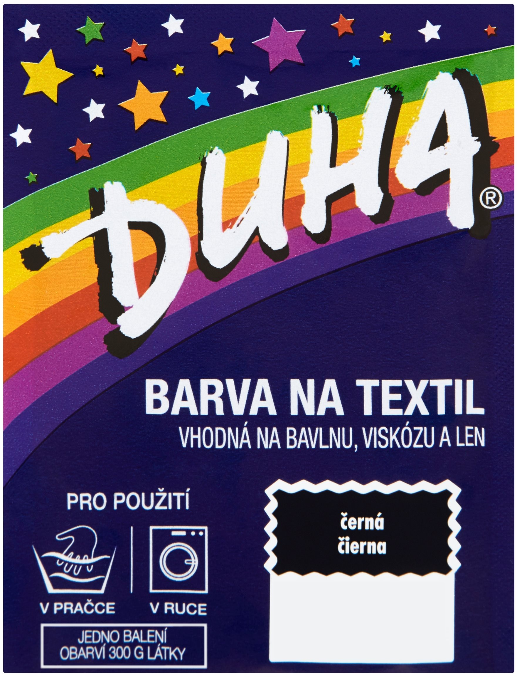 Textilfesték DUHA Textilfesték - fekete 15 g