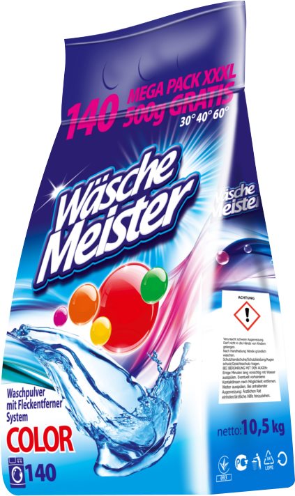 WASCHE MEISTER Color 10,5 kg (140 mosás)