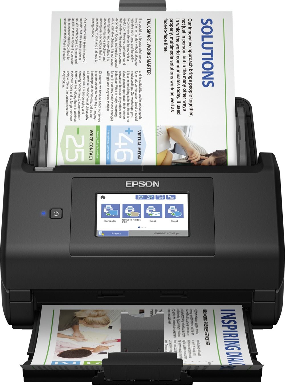 EPSON WorkForce ES-580W szkenner, A4, 600x600 dpi, 35 oldal/perc, USB 3.0, vezeték nélküli LAN