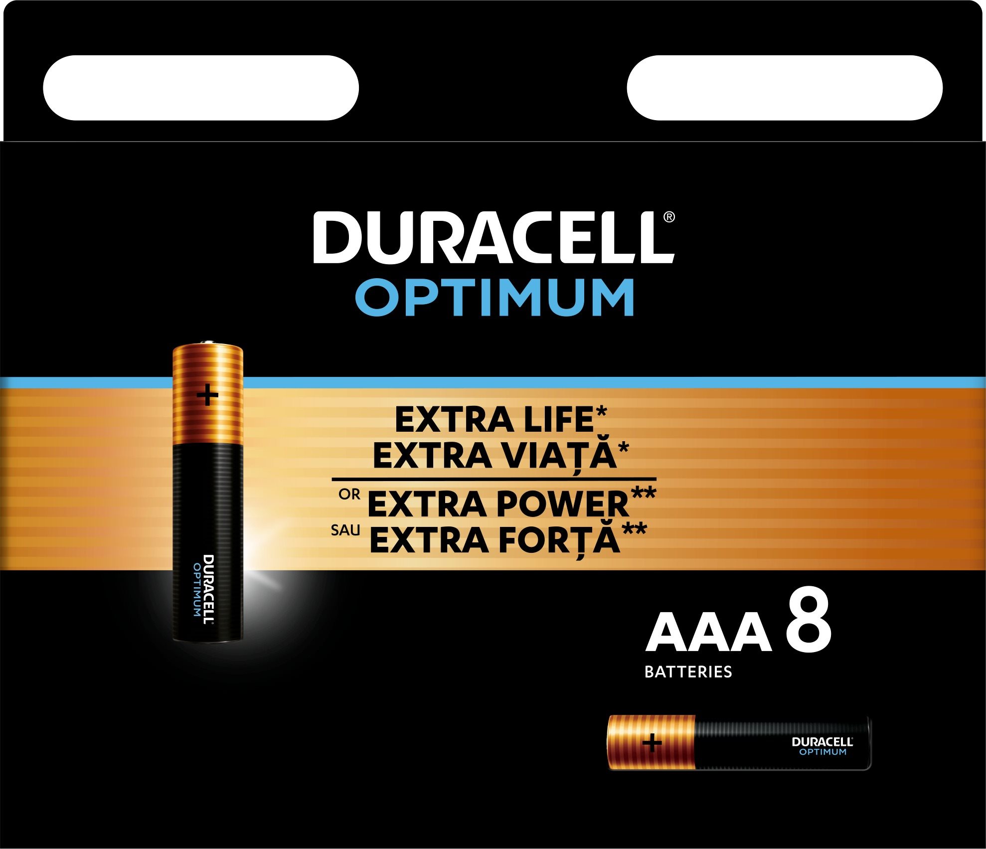 DURACELL Optimum alkáli elemek AAA 8 db
