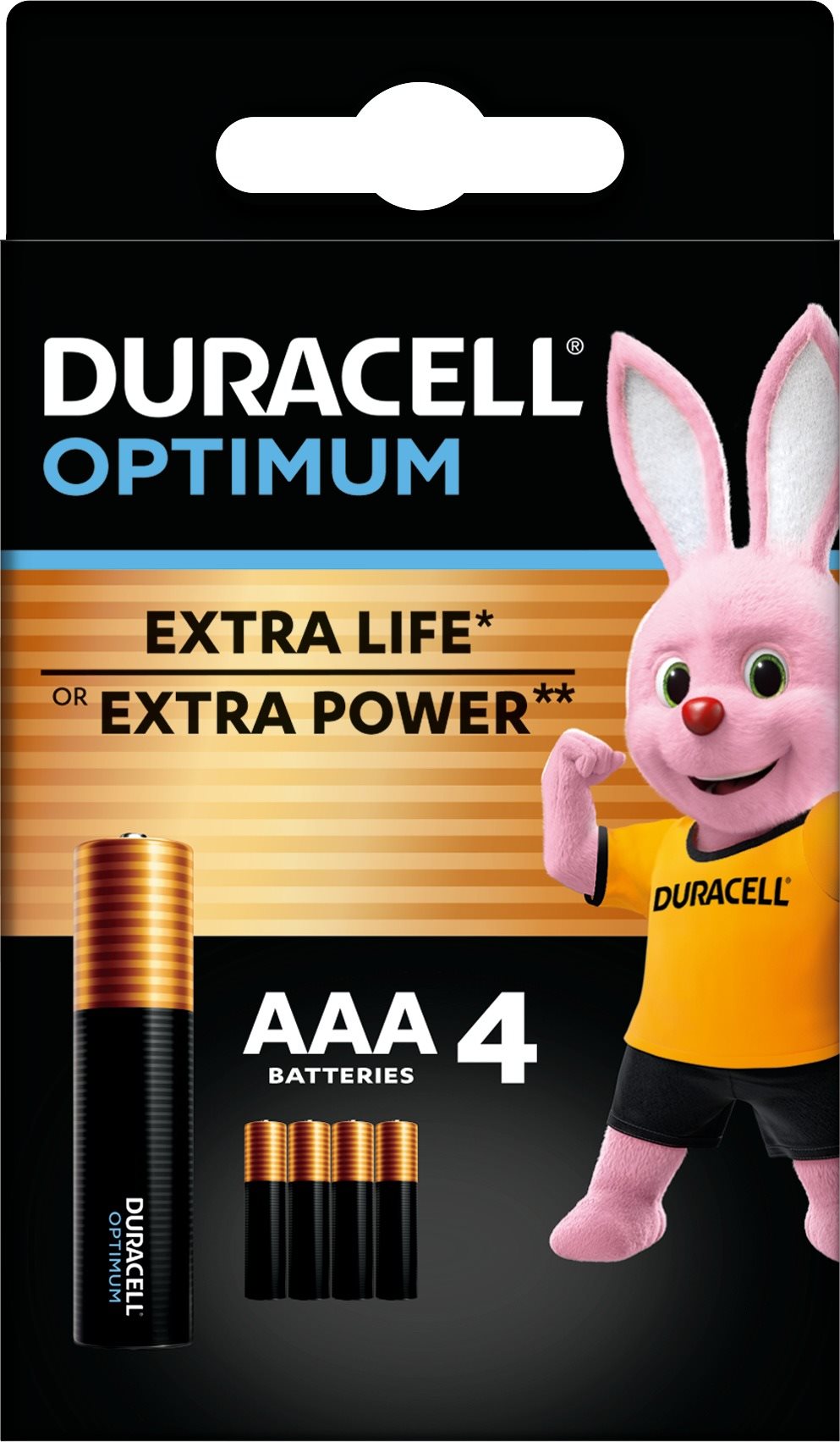 DURACELL Optimum alkáli mikro ceruzaelem AAA 4 db