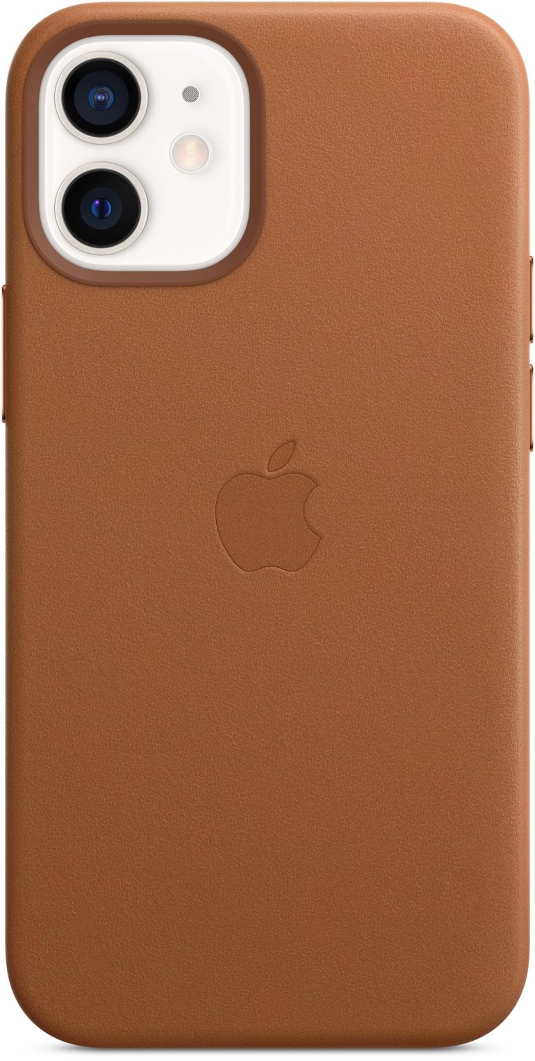 Apple iPhone 12 Mini vörösesbarna bőr MagSafe tok
