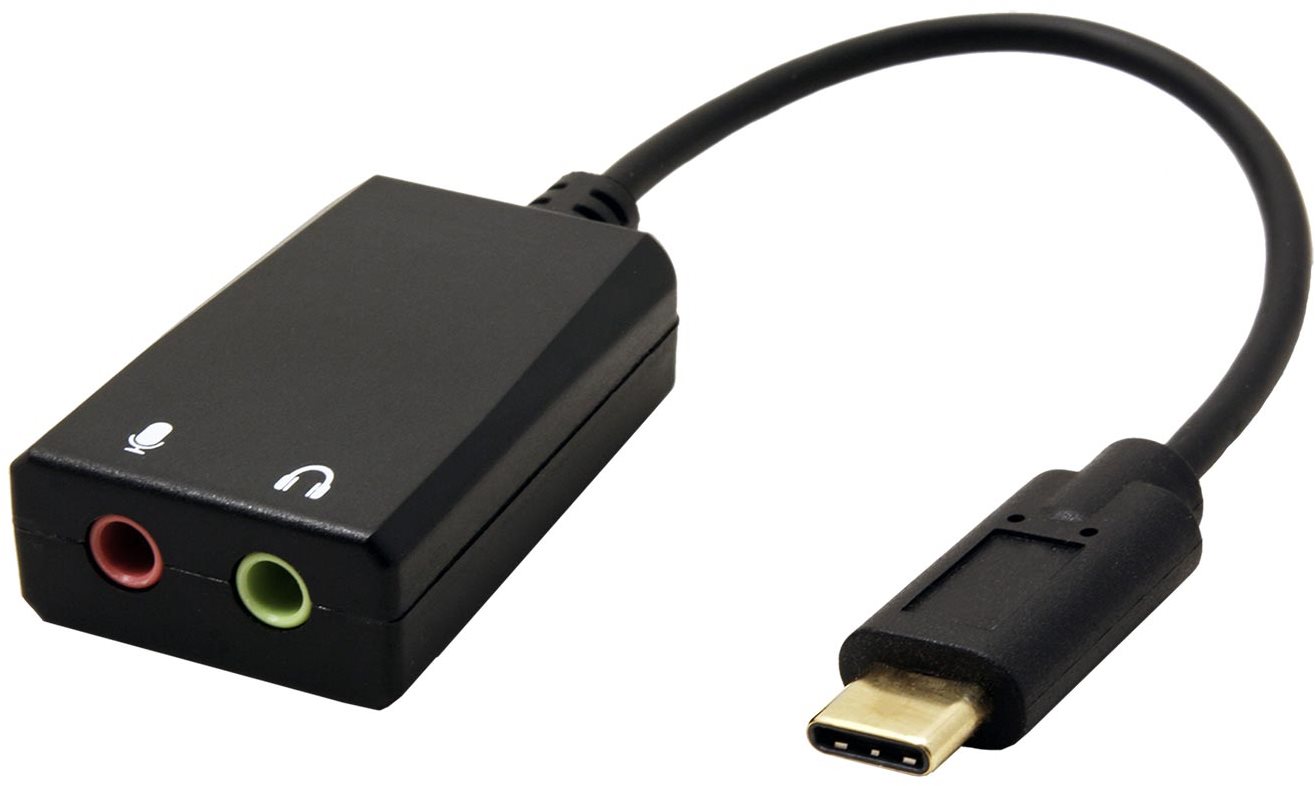 OEM Adaptér USB C(M) - 2 x jack 3,5F