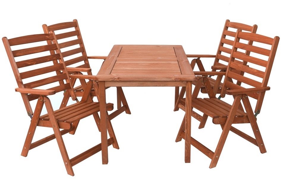 ROJAPLAST Kerti bútor szett SORRENTO 1 asztal + 4 szék