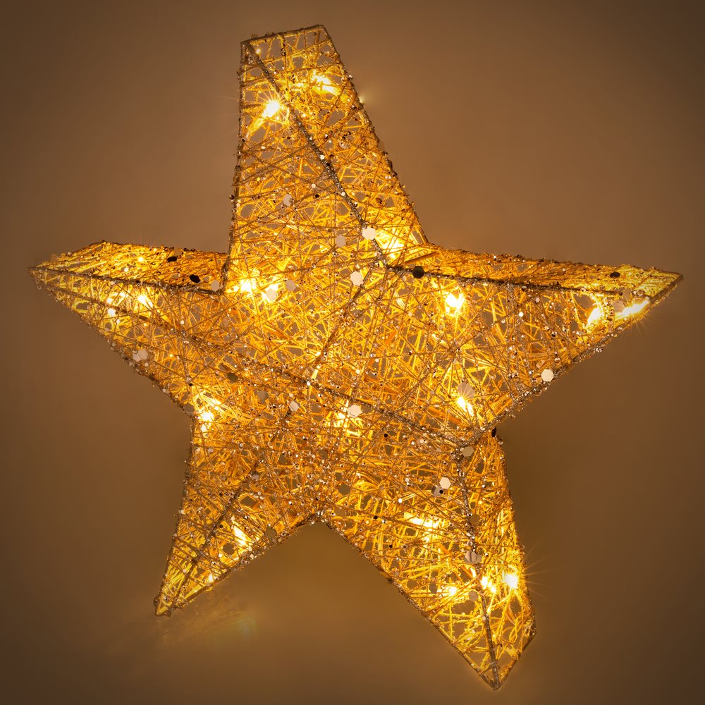 Világító csillag RETLUX RXL 327 csillogó csillag, 20 LED, 40 cm