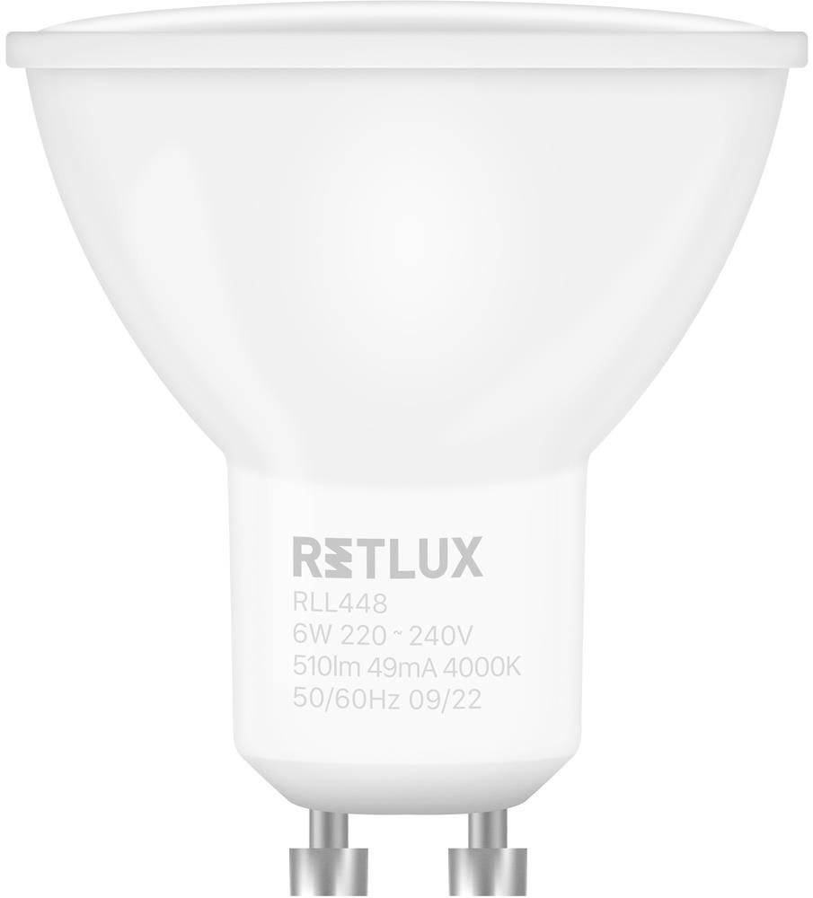 RETLUX RLL 448 GU10 3 fokozatban dimmelhető DIMM 6W CW