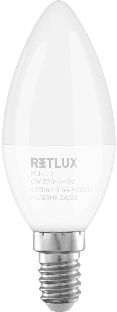 RETLUX RLL 427 C37 E14 candle  6W CW