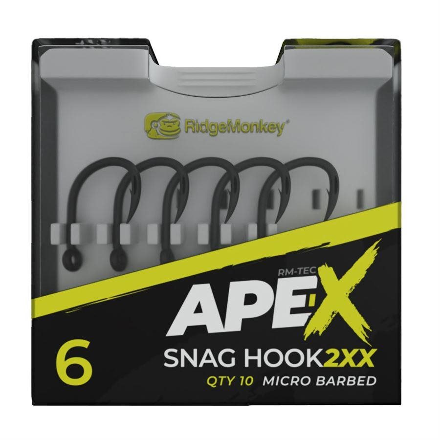 RidgeMonkey Ape-X Snag Hook 2XX Barbed 10ks