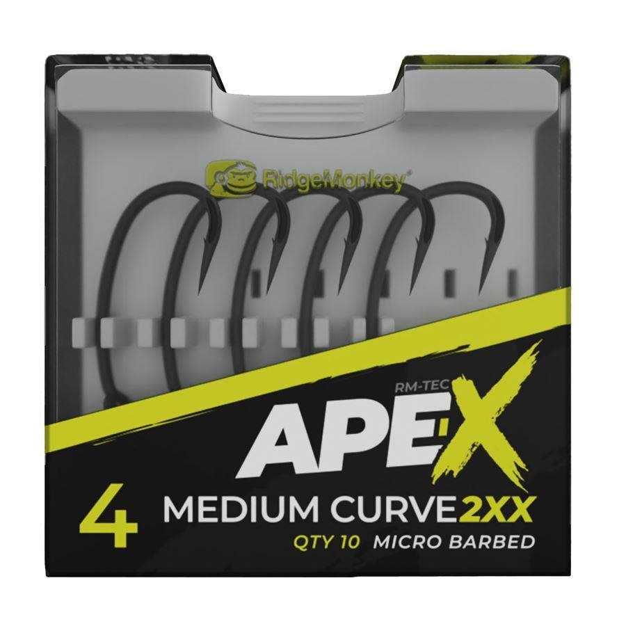 RidgeMonkey Ape-X Medium Curve 2XX Barbed 10ks