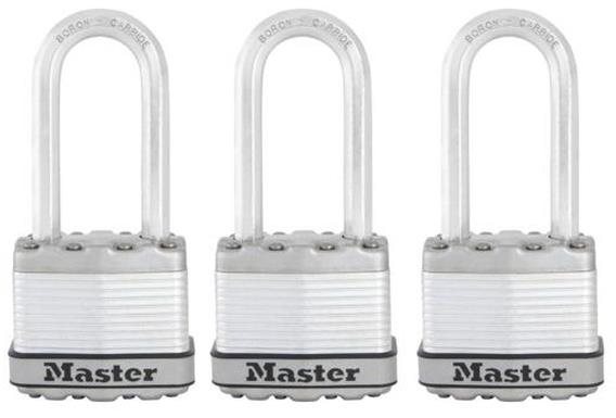 Master Lock Set 3 ks titanových visacích zámků M1EURTRILH Master Lock Excell 45mm