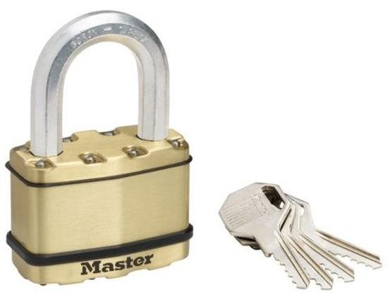 Master Lock Mosazný visací zámek M15BEURDLF Master Lock Excell 64mm