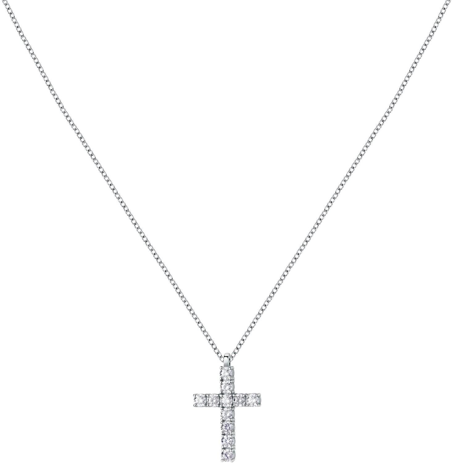 Morellato Modern ezüst nyaklánc kereszttel Medium Crosses Tesori SAIW117