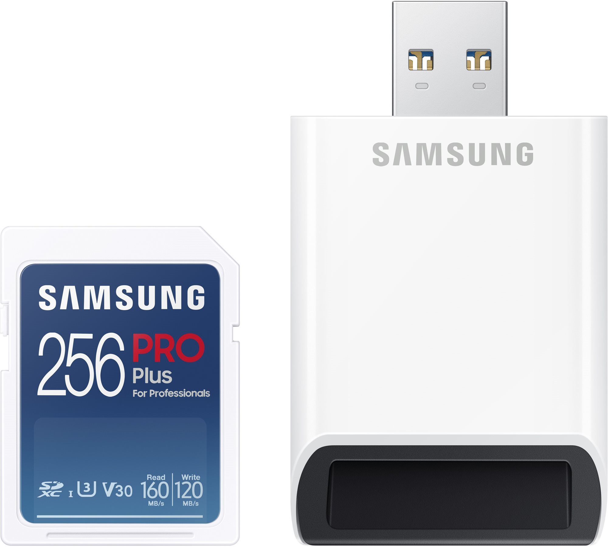 Samsung SDXC 256GB PRO PLUS + USB-adapter