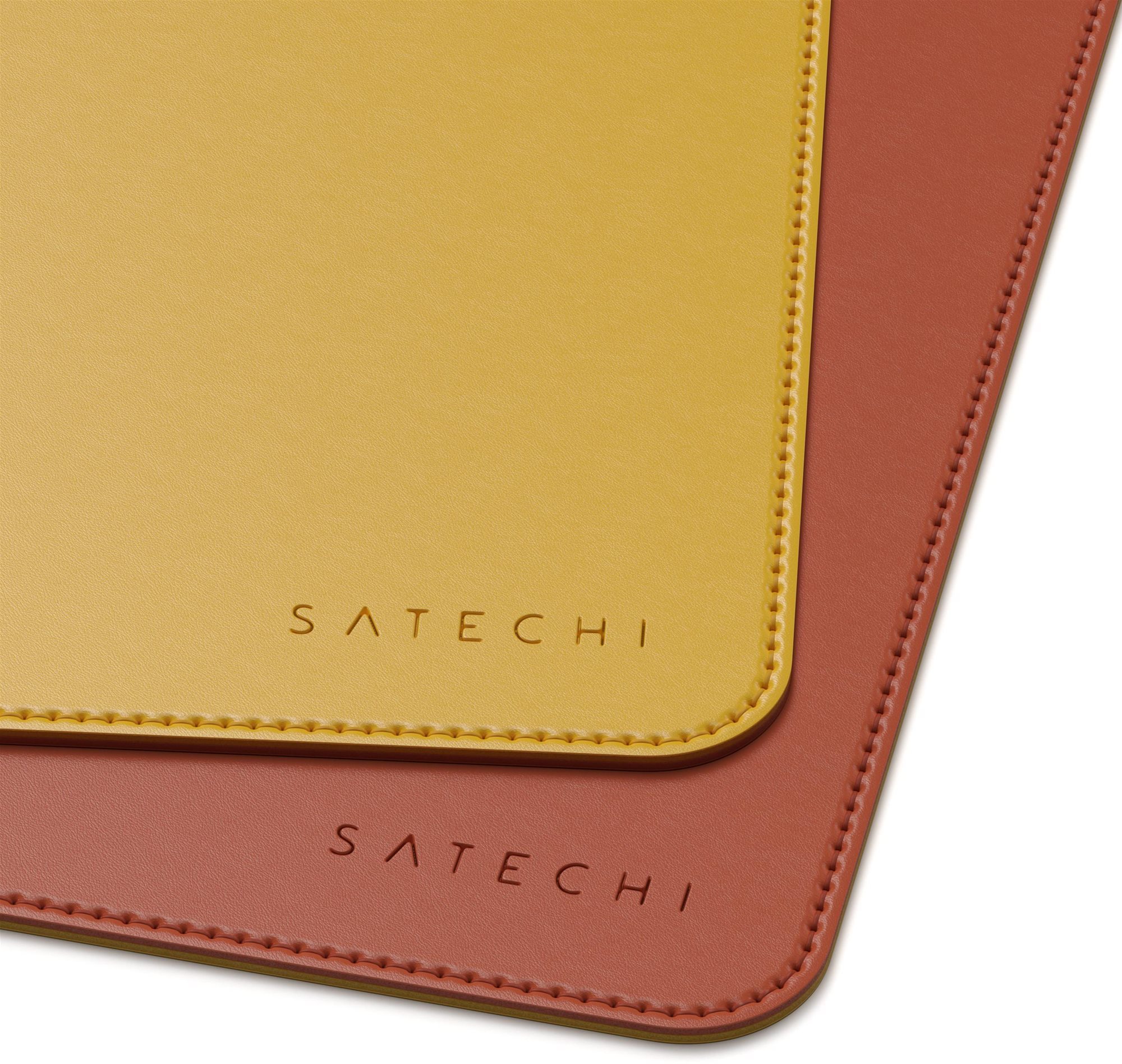 Satechi dual sided Eco-leather Deskmate - Yellow/Orange