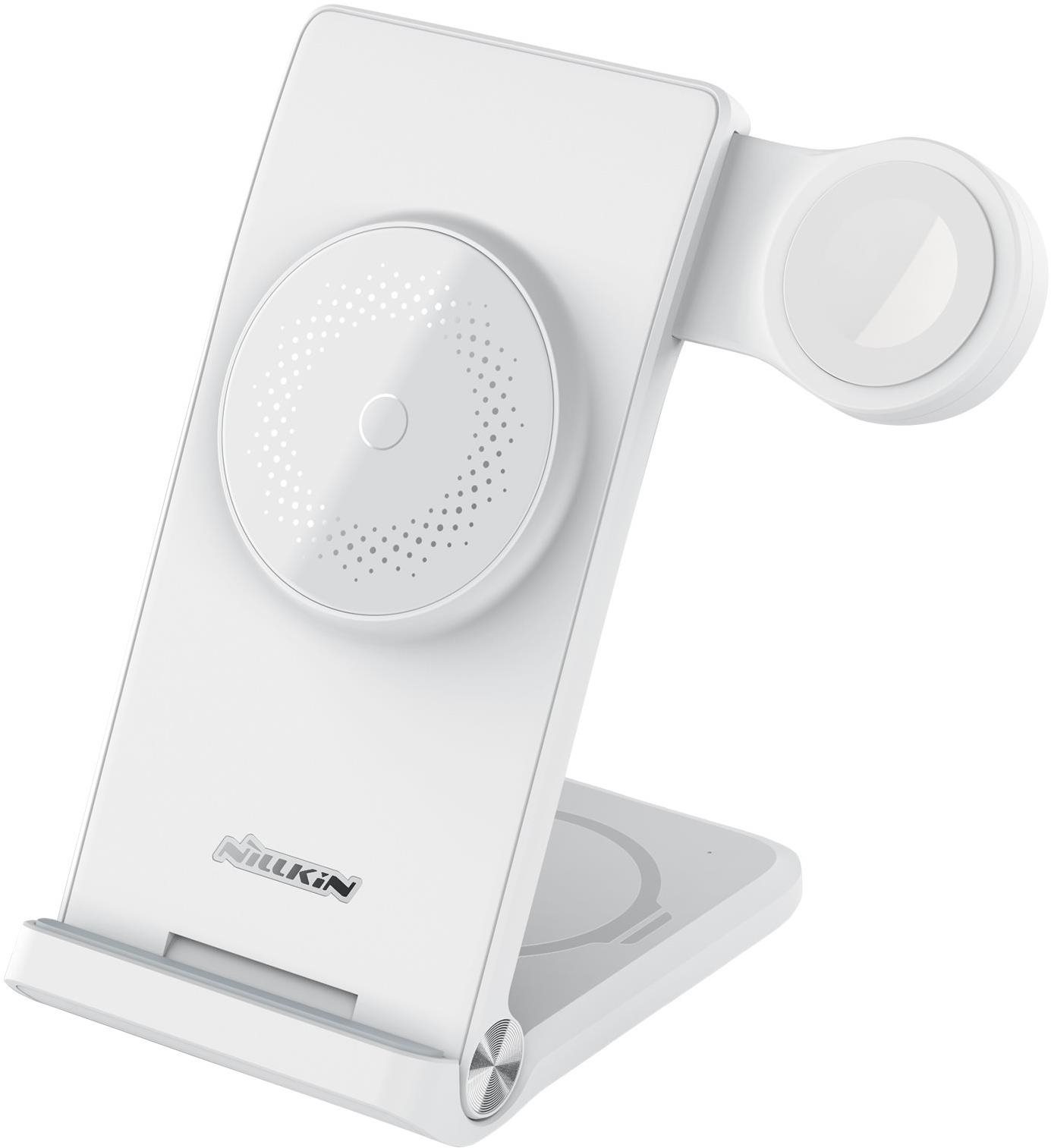 Nillkin PowerTrio 3 az 1-ben MagSafe vezeték nélküli töltő Apple Watch-hoz White (MFI)