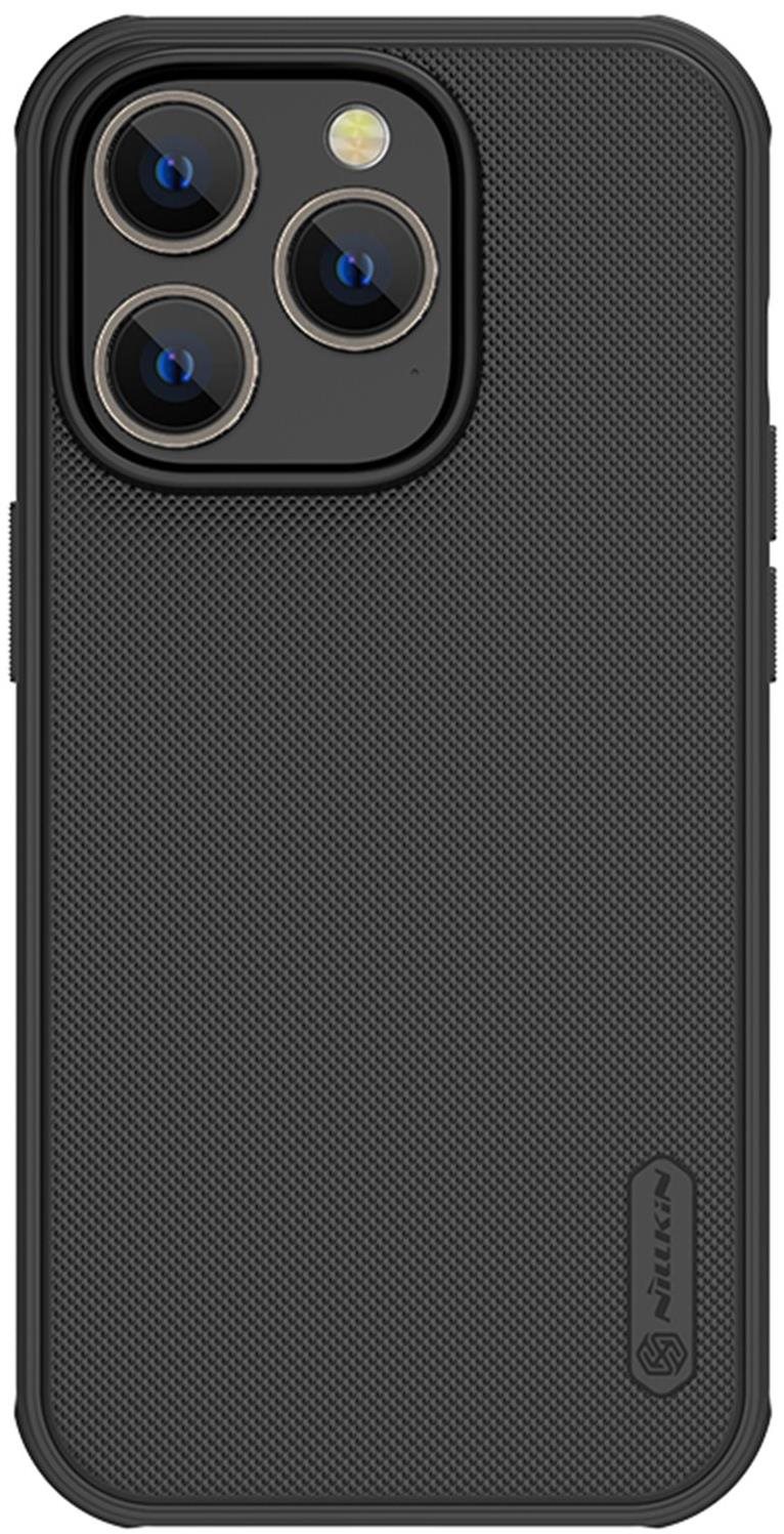 Nillkin Super Frosted PRO Apple iPhone 14 Pro Max hátlap tok - fekete (Logó kivágás nélkül)