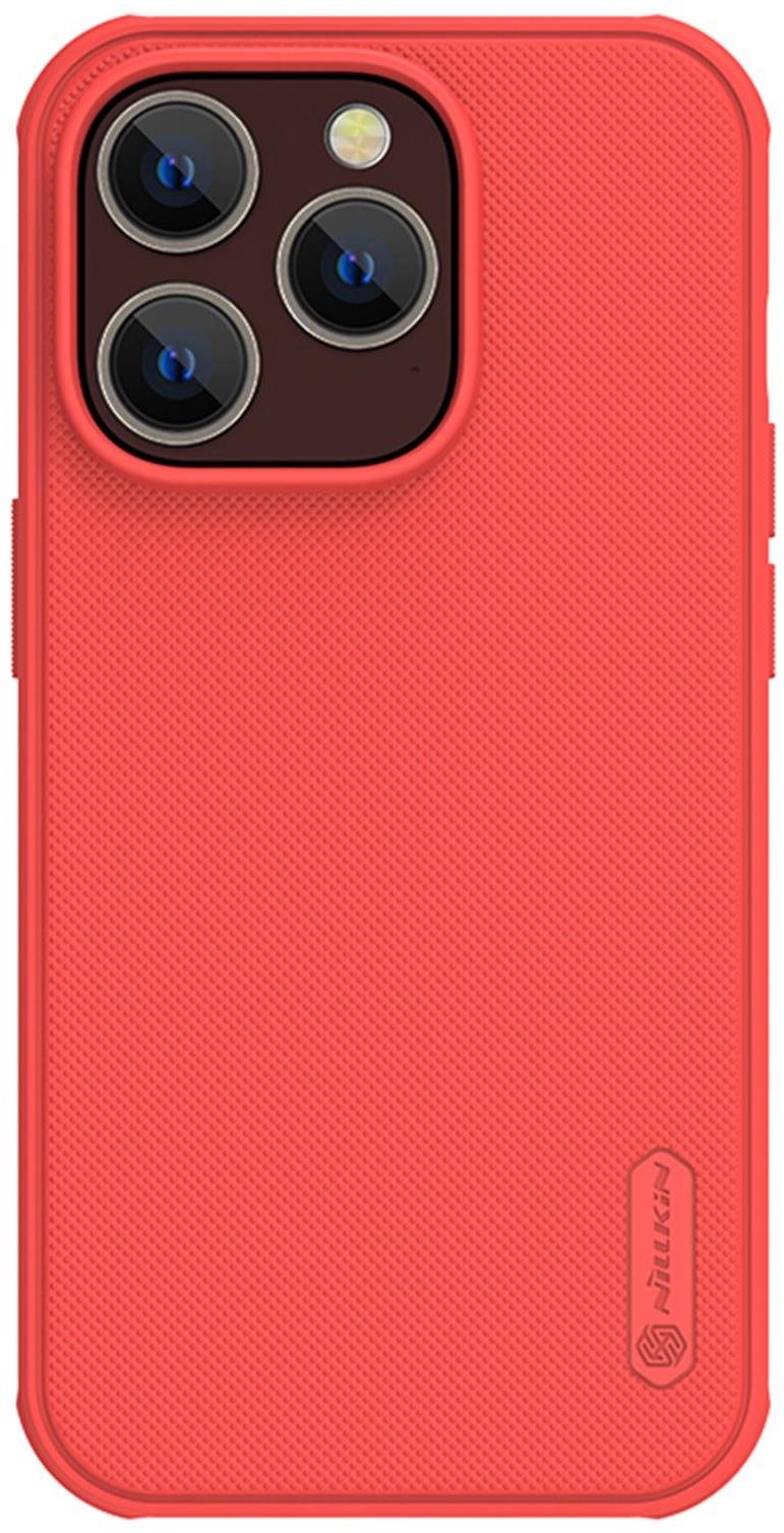 Nillkin Super Frosted PRO Apple iPhone 14 Pro hátlap tok - piros (Logó kivágás nélkül)