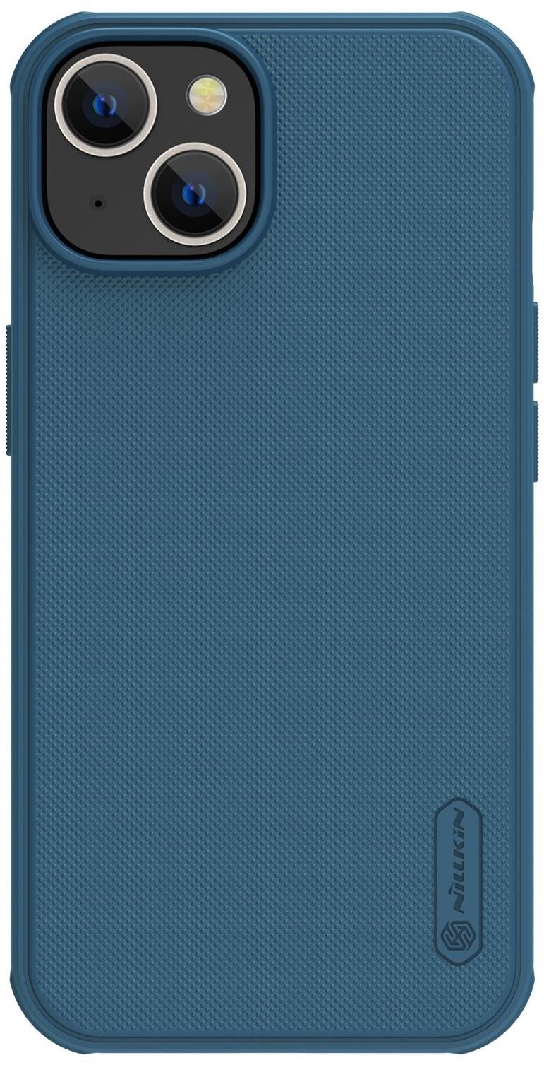 Nillkin Super Frosted PRO Apple iPhone 14 hátlap tok - kék (Logó kivágás nélkül)