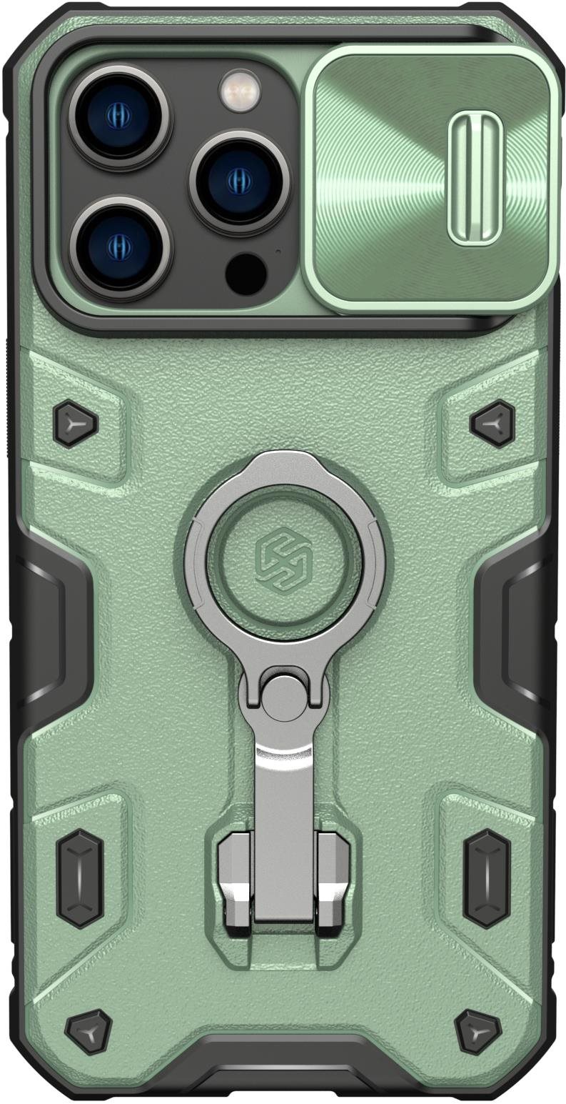 Nillkin CamShield Armor PRO Apple iPhone 14 Pro Max hátlap tok, sötétzöld