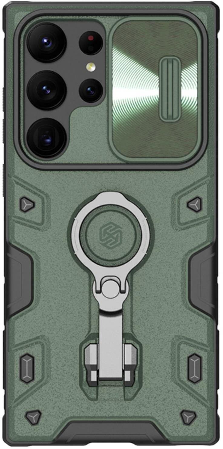 Nillkin CamShield Armor PRO Samsung Galaxy S23 Ultra hátlap tok, sötétzöld