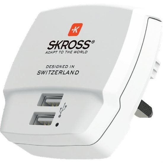 SKROSS USB UK, 2400mA, 2× USB kimenet