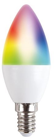 Solight LED SMART WIFI izzó, gyertya, 5W, E14, RGB, 400lm