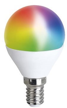 Solight LED SMART WIFI izzó, miniglobe, 5W, E14, RGB, 400lm