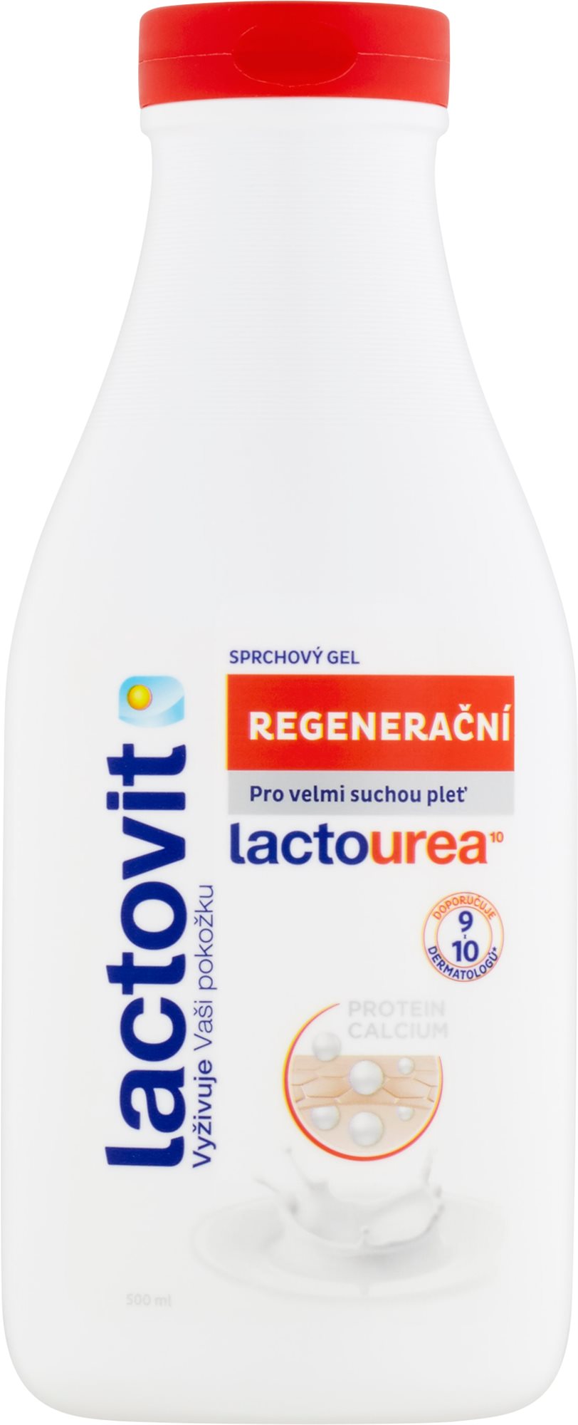 Tusfürdő LACTOVIT Lactourea Regeneráló tusfürdő 500 ml