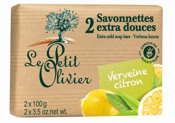 LE PETIT OLIVIER Extra Mild Soap Bars - Verbena Lemon 2× 100 g