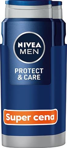 NIVEA MEN Protect & Care Shower Gel 2 × 500 ml