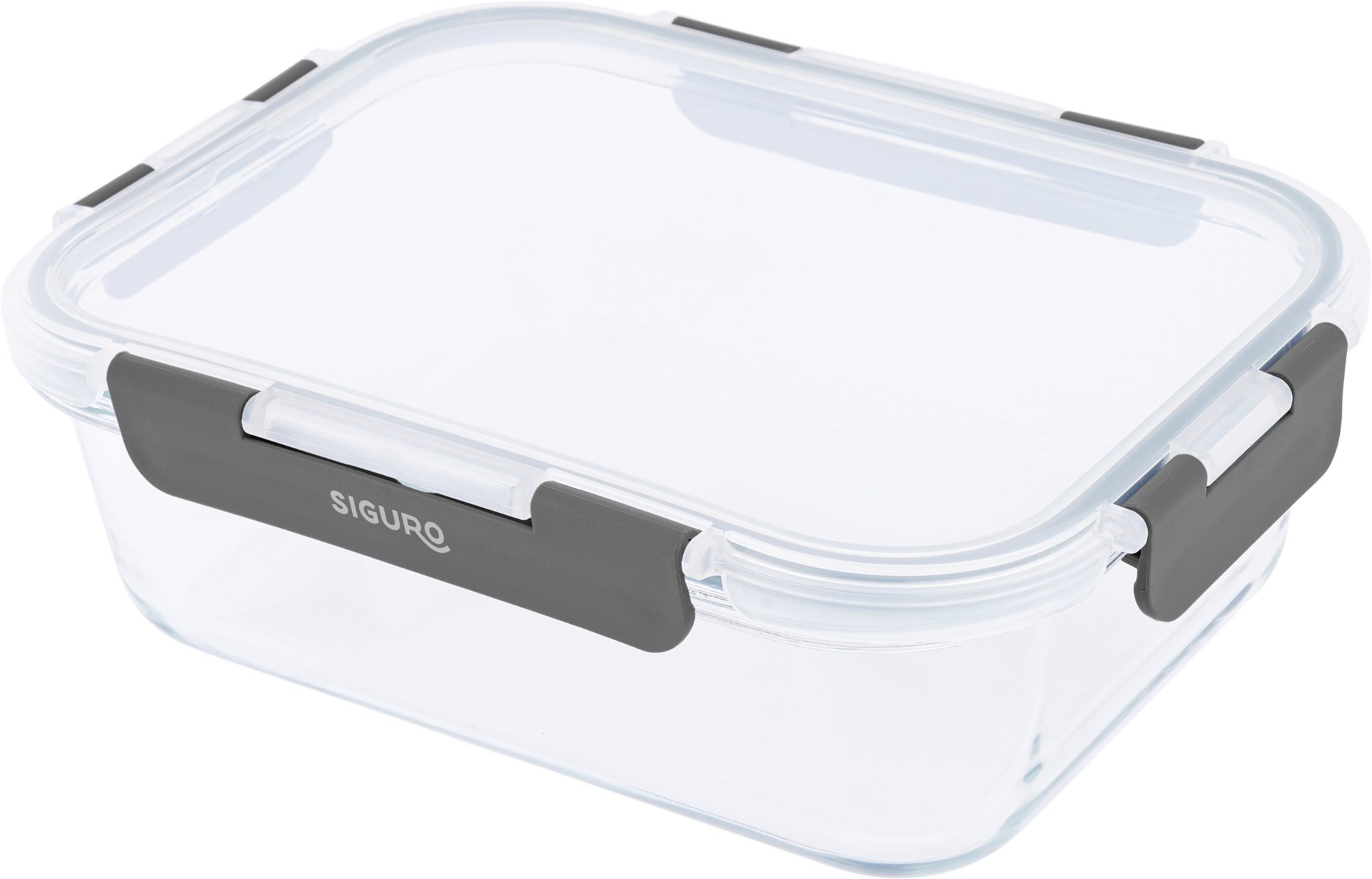 Siguro Glass Seal élelmiszertároló edény 1,5 l, 7,5 x 23,5 x 18 cm