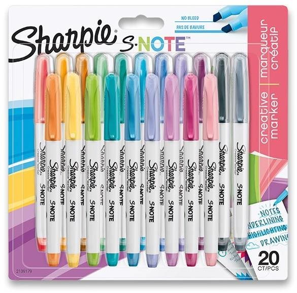 SHARPIE S-Note, 20 színű