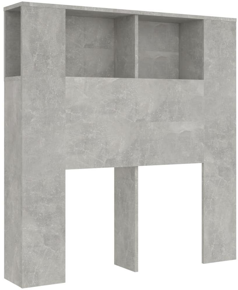 Shumee Čelo postele s úložným prostorem - betonově šedé, 100 × 18,5 × 104,5 cm