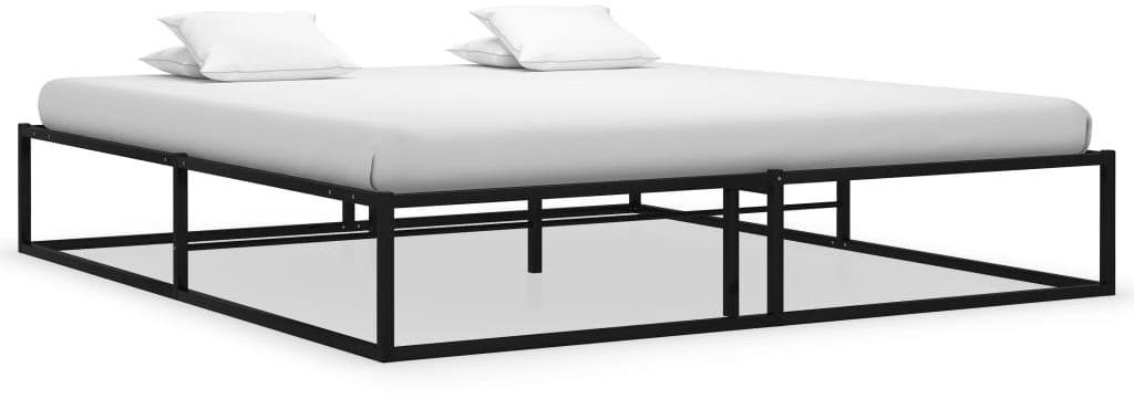 Shumee Rám postele - černý kov, 160 × 200 cm