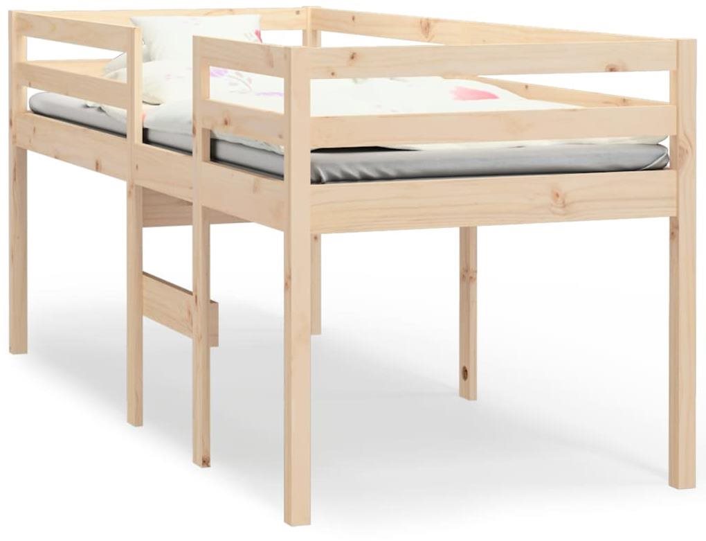 Shumee Patrová postel 90 × 200 cm, masivní borové dřevo