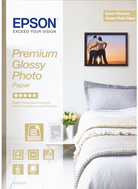 Epson Premium Glossy Photo Paper A4 15 lap
