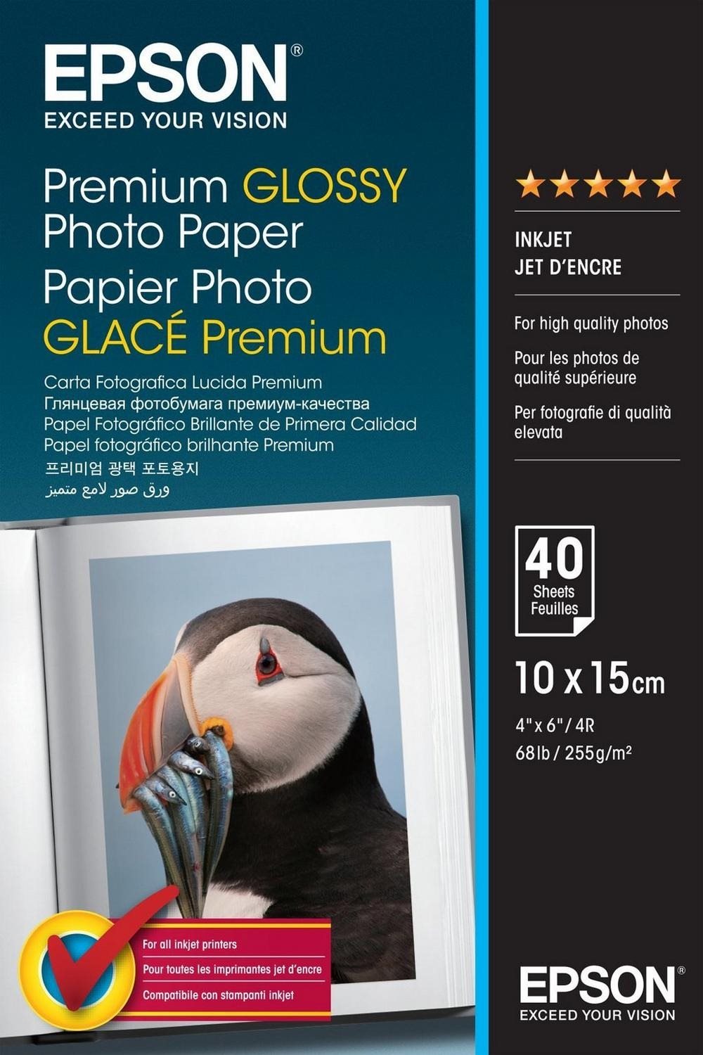 Epson Premium Glossy Photo Fotópapír Photo 10x15 40 lap